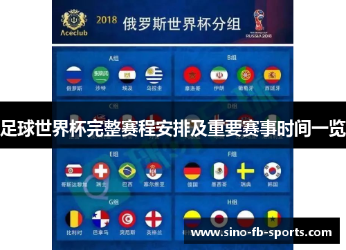 足球世界杯完整赛程安排及重要赛事时间一览